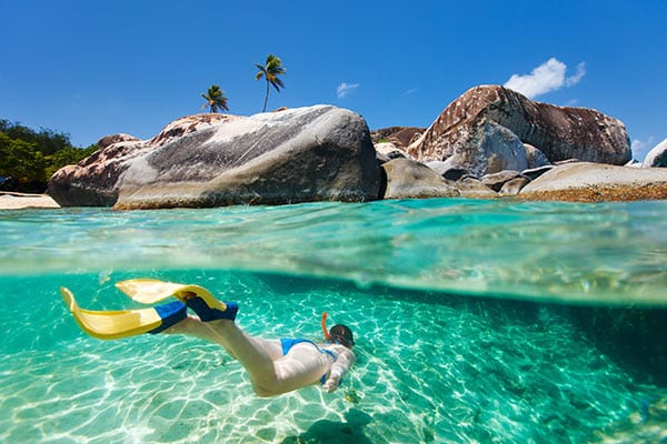 Snorkelling on holiday in Cuba