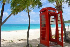 antigua beach phone box