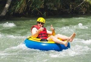 Tubing on holiday in Dominica