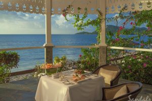 Romantic dining - Sandals Halycon - St Lucia